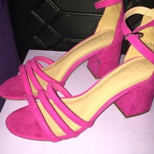 Pink Short Chunky Heel